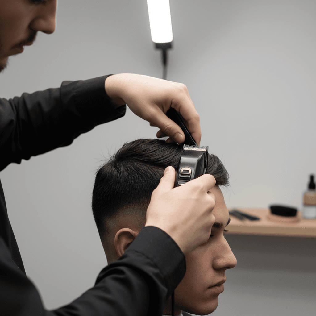 Fade e degradê profissional em corte de cabelo